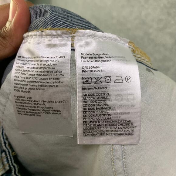 NEW H&M Curvy Wide-Leg High-Waist Jeans Sz 2 Blue‎ Stretch Denim - Picture 11 of 12